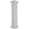 Ekena Millwork 8"W x 48"H Plain Newel Post with Flat Capital & Base Trim (Installation kit included) NWL08X48PLF0B0 - alternate 6